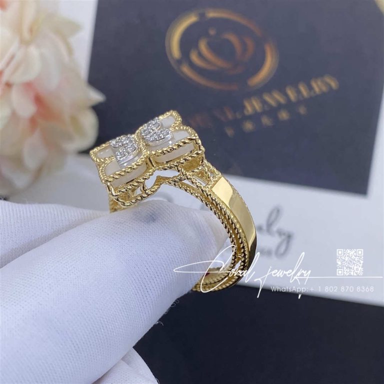 Roberto Coin Princess Flower Ring Yellow Gold Diamonds & Mop – 2cm (6)