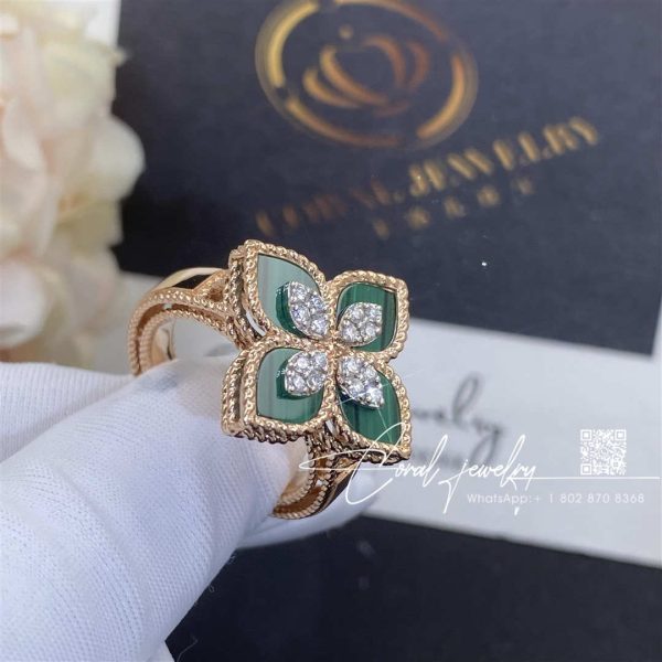 Roberto Coin Princess Flower Ring With Malachite And Diamonds (1)