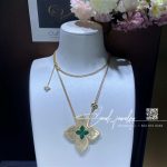 Roberto Coin Venetian Princess Pendant In Yellow Gold Diamonds And Malachite (10)