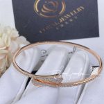 Marli Cleo Full Diamond Slim Slip On Bracelet In Rose Gold Cleo B10 (4)