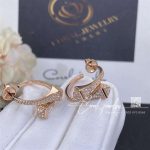 Marli Cleo Open Hoop Earrings In Rose Gold With Diamonds, Cleo E85 (7)