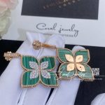 Roberto Coin 18k Gold Venetian Princess Diamond & Malachite Large Flower Drop Earrings (13)