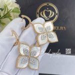 Roberto Coin Princess Flower Mother Of Pearl Diamond Earrings 34mm (2)