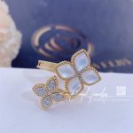 Roberto Coin Princess Flower Yellow Gold Ring With Mother Of Pearl，diamonds (4)