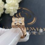 Roberto Coin Rose Gold White Diamonds Princess Flower Ring – 2m (2)