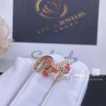 Cleo Diamond Huggie Earrings In Rose Gold Pink Coral Cleo E20 (7)