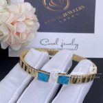 Marli Cleo 2 Link Diamond Slip On Bracelet In Yellow Gold Sea Blue Chalcedony (5)