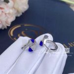 Marli Cleo Diamond Huggie Earrings In White Gold Lapis Lazuli (1)