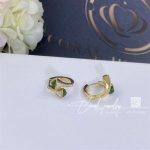 Marli Cleo Diamond Huggie Earrings In Yellow Gold Green Agate (13)