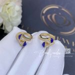 Marli Cleo Diamond Huggie Earrings In Yellow Gold Lapis Lazuli (3)