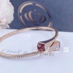 Marli Cleo Diamond Midi Slip On Bracelet In Rose Gold Carnelian Cleo B47 (4)