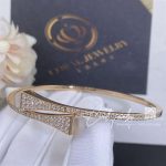 Marli Cleo Diamond Midi Slip On Bracelet In Rose Gold White Moon Stone (4)