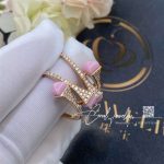 Marli Cleo Diamond Open Hoop Earrings In Rose Gold Pink Opal (2)