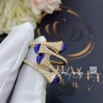 Marli Cleo Diamond Open Hoop Earrings In Yellow Gold Lapis Lazuli (3)