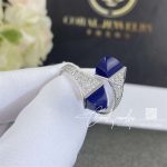 Marli Cleo Diamond Ring In White Gold Lapis Lazuli Cleo R5 (2)