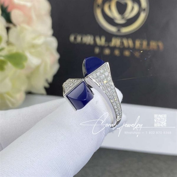 Marli Cleo Diamond Ring In White Gold Lapis Lazuli Cleo R5 (3)