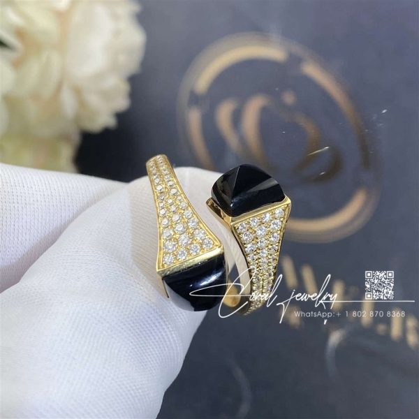 Marli Cleo Diamond Ring In Yellow Gold Onyx Cleo R5 (1)