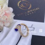 Marli Cleo Diamond Slim Ring In Rose Gold Lapis Lazuli (3)