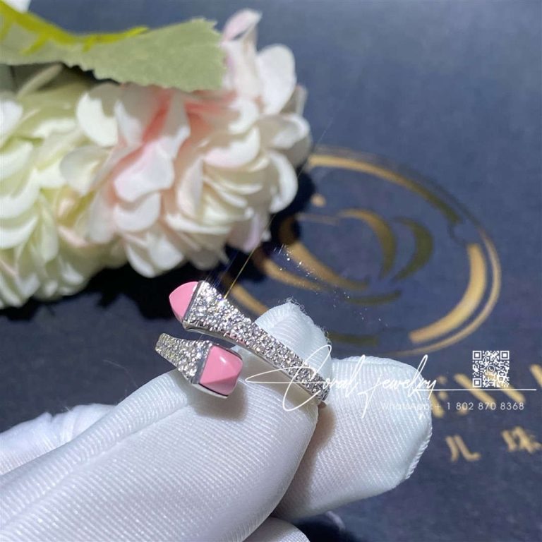 Marli Cleo Diamond Slim Ring In White Gold Pink Coral Cleo R1 (4)