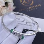 Marli Cleo Diamond Slim Slip On Bracelet In White Gold Green Agate Cleo B1 (4)