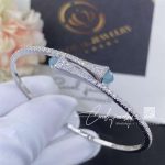 Marli Cleo Diamond Slim Slip On Bracelet In White Gold Sea Blue Chalcedony Cleo B1 (7)