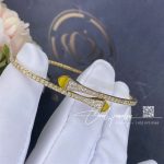 Marli Cleo Diamond Slim Slip On Bracelet In Yellow Gold Yellow Quartzite Cleo B1 (5)