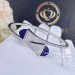 Marli Cleo Diamond Slip On Bracelet In White Gold Lapis Lazuli Cleo B3 (3)