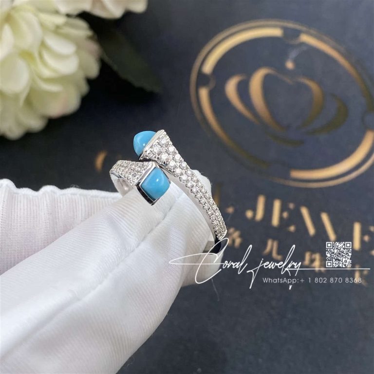 Marli Cleo Diamond Wrap Ring With Turquoise In 18kt White Gold Cleo R1 (1)