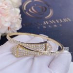 Marli Cleo Full Diamond Slip On Bracelet In Yellow Gold Cleo B9 (1)