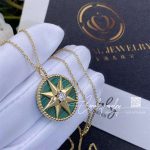 Dior Medium Rose Des Vents Medallion Yellow Gold, Diamond And Malachite Jrdv95053 0000 (5)