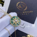 Dior Medium Rose Des Vents Medallion Yellow Gold, Diamond And Malachite Jrdv95053 0000 (7)