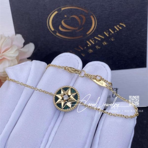 Dior Rose Des Vents Bracelet Yellow Gold, Diamond And Malachite Jrdv95045 0000 (4)