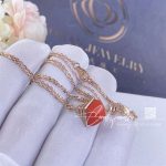 Marli Cleo Mini Rev Diamond Pendant In Rose Gold Set With Red Coral Cleo N37 (1)