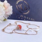 Marli Cleo Mini Rev Diamond Pendant In Rose Gold Set With Red Coral Cleo N37 (5)