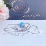 Marli Cleo Mini Rev Diamond Pendant In White Gold Set With Turquoise Cleo N37 (5)