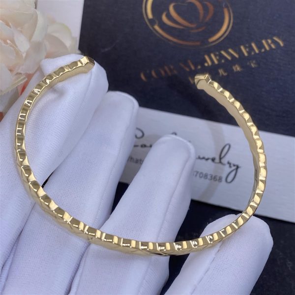 Chanel Coco Crush Bracelet Quilted Motif, 18k Yellow Gold, Diamonds J11666 (7)