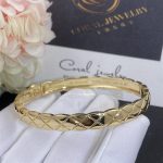 Chanel Coco Crush Bracelet Quilted Motif, 18k Yellow Gold J11139 (7)