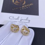 Chanel Coco Crush Earrings Quilted Motif, 18k Yellow Gold, Diamonds Ref. J11755 (2)