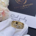 Chanel Coco Crush Ring Quilted Motif, Small Version, 18k Yellow Gold, Diamonds J10864 (11)