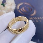 Chanel Coco Crush Ring Quilted Motif, Small Version, 18k Yellow Gold J10571 (2)