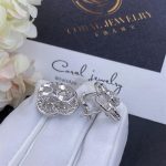 Chanel Fil De Camélia Earrings 18k White Gold, Diamonds J2672 (8)