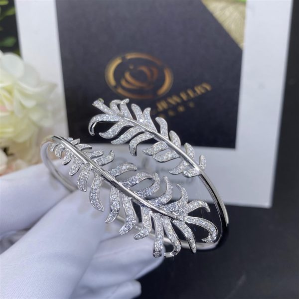 Chanel Plume De Chanel Bracelet 18k White Gold, Diamonds J4141 (5)