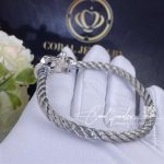 Fred Force 10 Bracelet 18k White Gold And Diamonds Large Model Grey Cable (4)