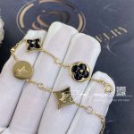 Louis Vuitton Color Blossom Bb Multi Motif Bracelet, Yellow Gold, Onyx And Diamonds Q05024 (6)