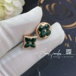 Louis Vuitton Color Blossom Bb Star Ear Stud, Pink Gold And Malachite Q96672 (4)