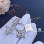 Louis Vuitton Color Blossom Long Earrings, White Gold And Diamonds Q96501 (8)