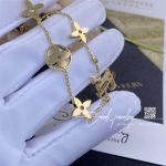 Louis Vuitton Idylle Blossom Monogram Bracelet, Yellow Gold And Diamonds Q95588 (9)