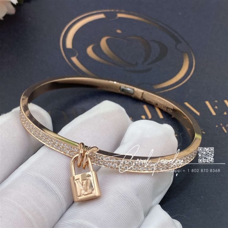 Louis Vuitton Lockit Pink Gold Bracelet (1)