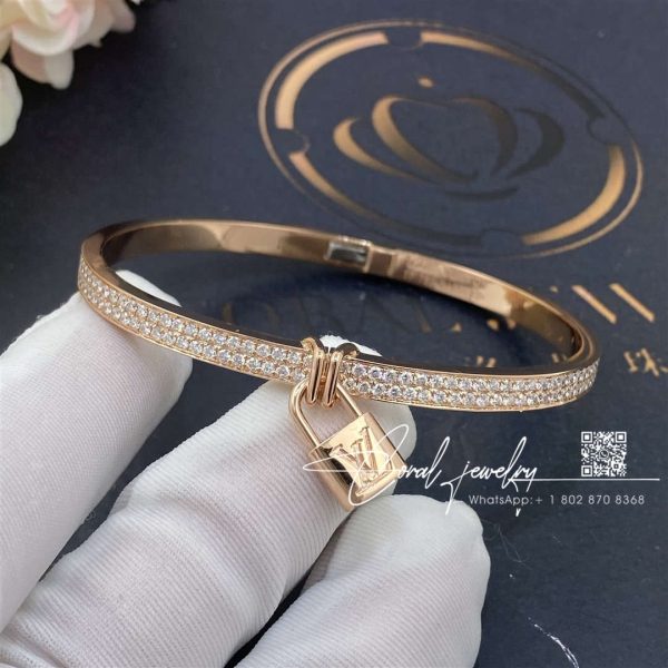 Louis Vuitton Lockit Pink Gold Bracelet (2)