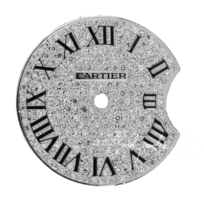 Cartier Ballon Bleu 28mm Diamond Pavé Custom Dial (1)